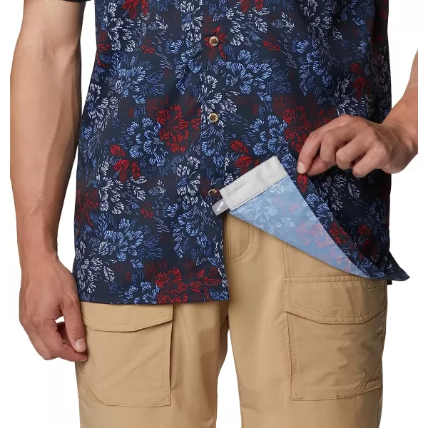 imageColumbia Mens Super Slack Tide Camp ShirtCollegiate Navy Deep Sea Dash