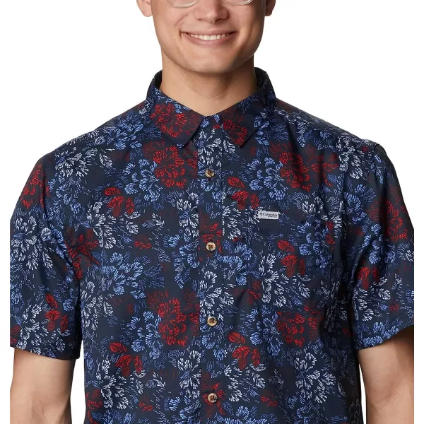 imageColumbia Mens Super Slack Tide Camp ShirtCollegiate Navy Deep Sea Dash