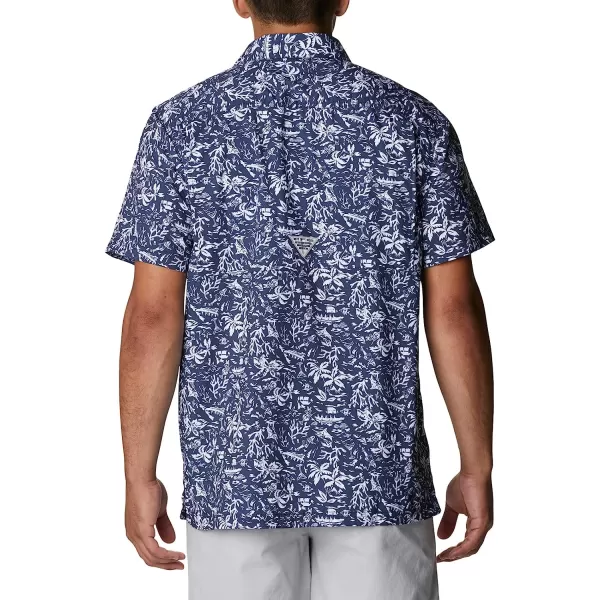 imageColumbia Mens Super Slack Tide Camp ShirtCollegiate Navy Kona Print
