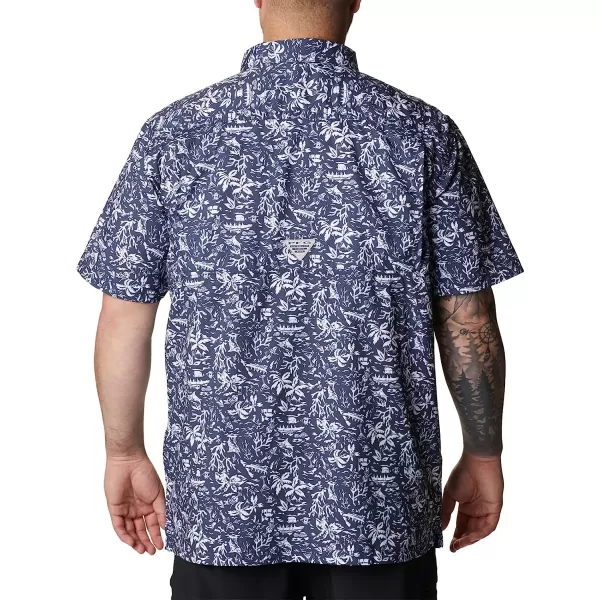 imageColumbia Mens Super Slack Tide Camp ShirtCollegiate Navy Kona Print