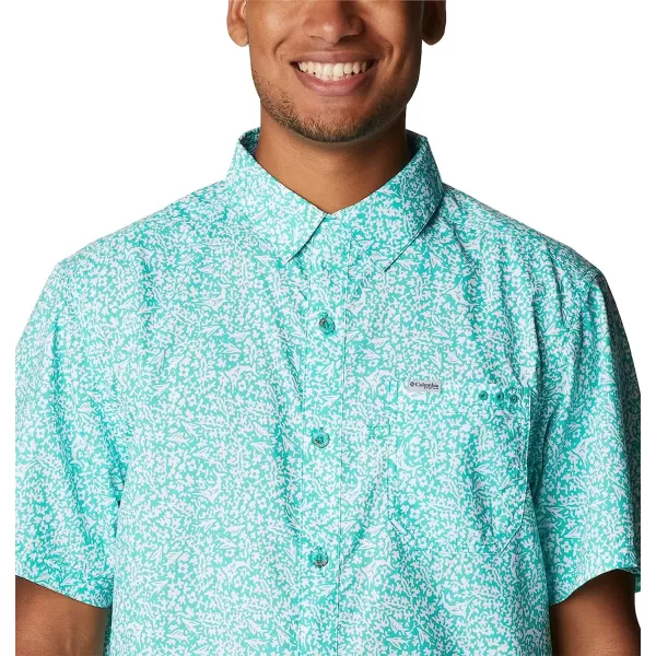 imageColumbia Mens Super Slack Tide Camp ShirtElectric Turquoise Deepsea Medley