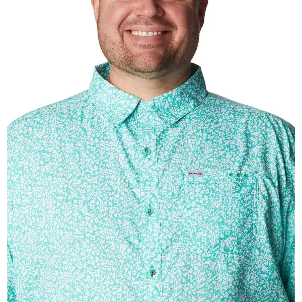 imageColumbia Mens Super Slack Tide Camp ShirtElectric Turquoise Deepsea Medley