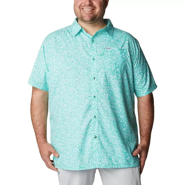 imageColumbia Mens Super Slack Tide Camp ShirtElectric Turquoise Deepsea Medley