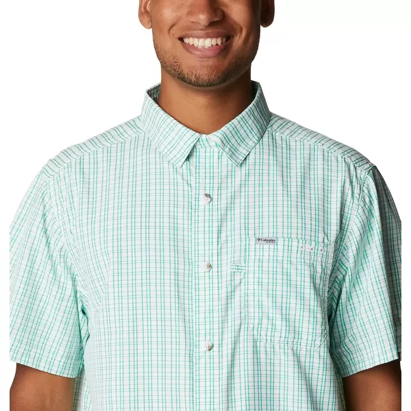 imageColumbia Mens Super Slack Tide Camp ShirtElectric Turquoise Gulf Grid