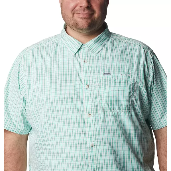 imageColumbia Mens Super Slack Tide Camp ShirtElectric Turquoise Gulf Grid
