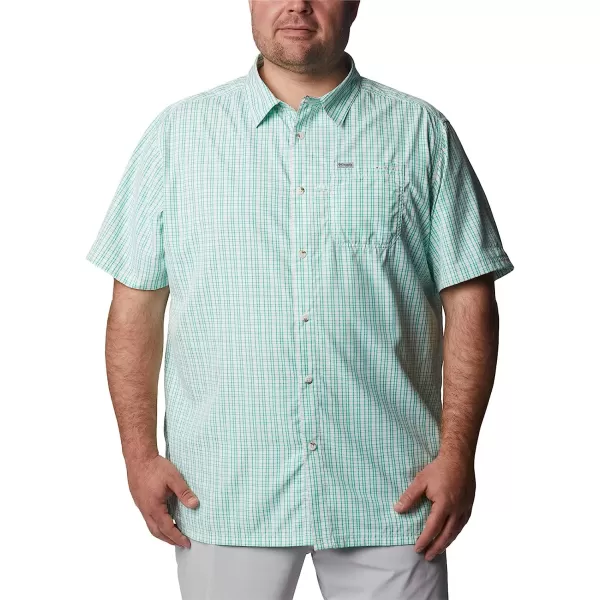 imageColumbia Mens Super Slack Tide Camp ShirtElectric Turquoise Gulf Grid