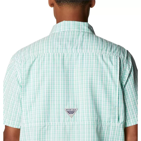 imageColumbia Mens Super Slack Tide Camp ShirtElectric Turquoise Gulf Grid