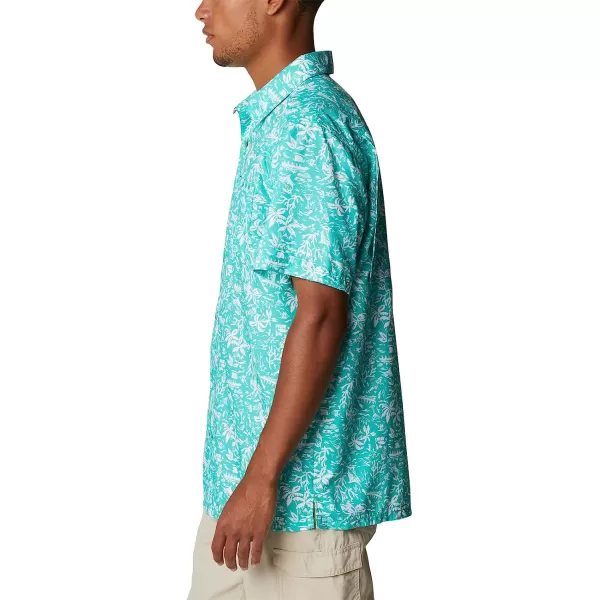imageColumbia Mens Super Slack Tide Camp ShirtElectric Turquoise Kona Print