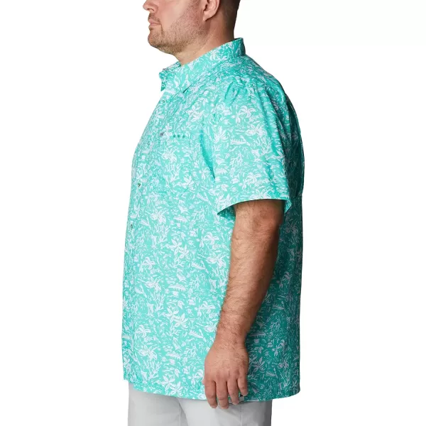imageColumbia Mens Super Slack Tide Camp ShirtElectric Turquoise Kona Print