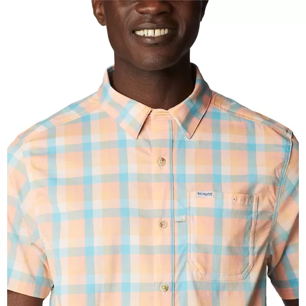 imageColumbia Mens Super Slack Tide Camp ShirtLight Coral Mid Gingham