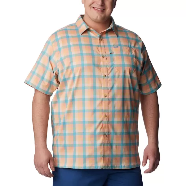 imageColumbia Mens Super Slack Tide Camp ShirtLight Coral Mid Gingham