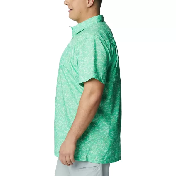 imageColumbia Mens Super Slack Tide Camp ShirtLight Jade Merry Mahi Print