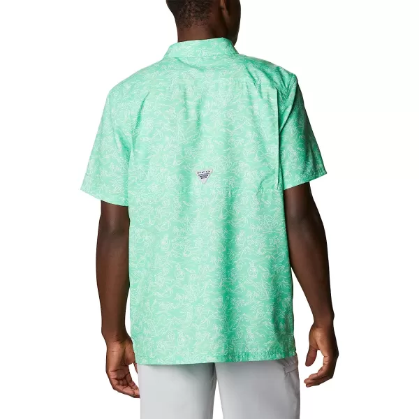 imageColumbia Mens Super Slack Tide Camp ShirtLight Jade Merry Mahi Print