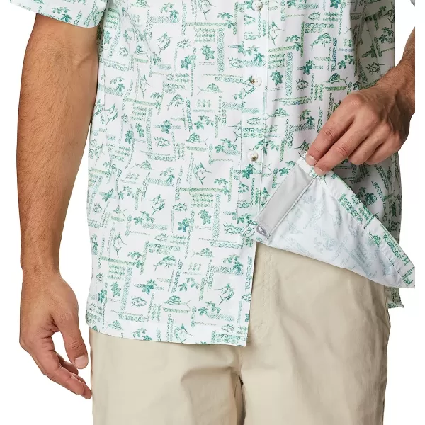 imageColumbia Mens Super Slack Tide Camp ShirtLime Glow Island Graffiti Print