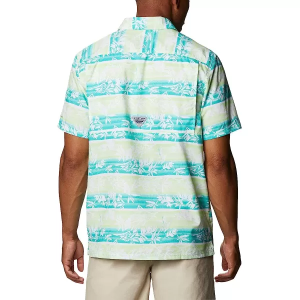 imageColumbia Mens Super Slack Tide Camp ShirtLime Glow Ombre Fish Stripe