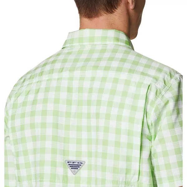 imageColumbia Mens Super Slack Tide Camp ShirtLime Glow Palaka Plaid