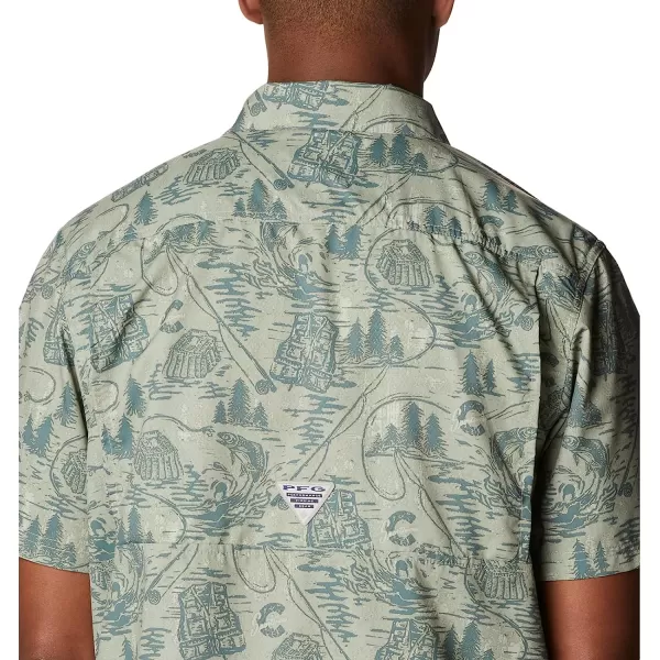 imageColumbia Mens Super Slack Tide Camp ShirtMetal Pfg Origins Print