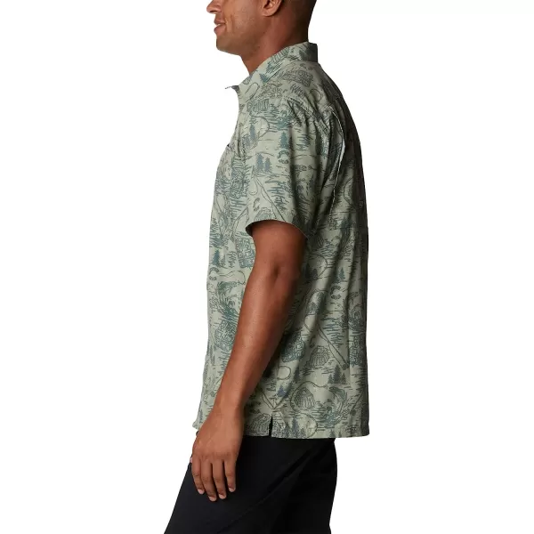imageColumbia Mens Super Slack Tide Camp ShirtMetal Pfg Origins Print