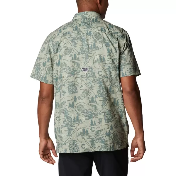 imageColumbia Mens Super Slack Tide Camp ShirtMetal Pfg Origins Print