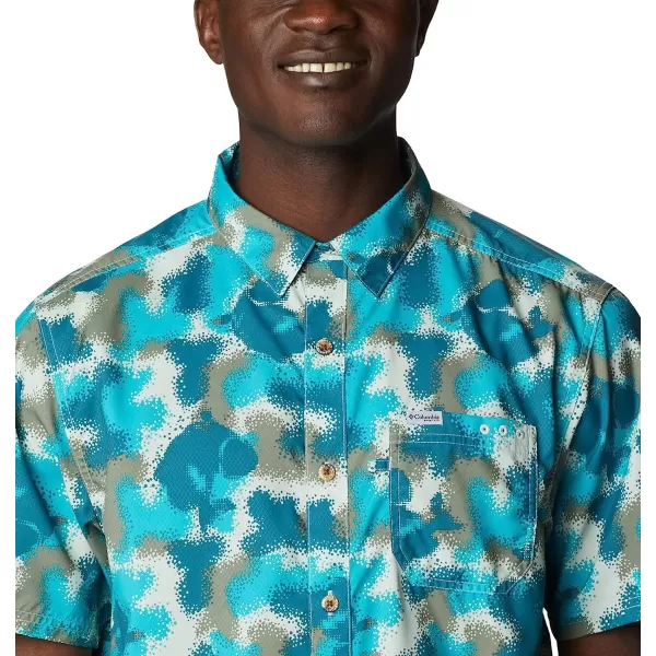 imageColumbia Mens Super Slack Tide Camp ShirtOcean Teal Bass Camo