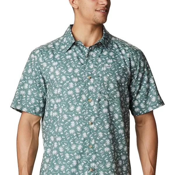imageColumbia Mens Super Slack Tide Camp ShirtPond Marlin Palms Print