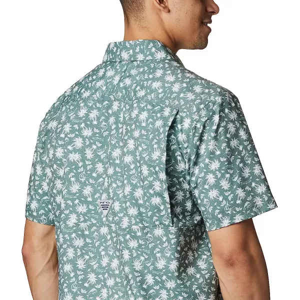 imageColumbia Mens Super Slack Tide Camp ShirtPond Marlin Palms Print