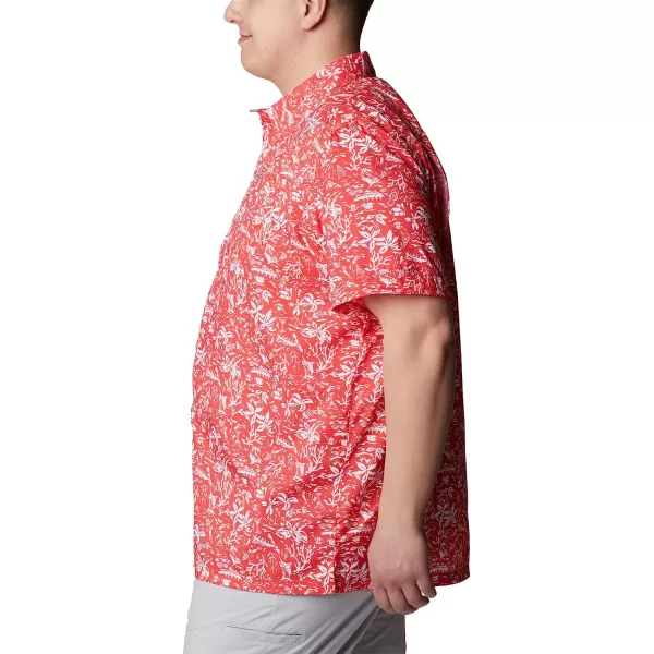 imageColumbia Mens Super Slack Tide Camp ShirtRed Hibiscus Kona Print