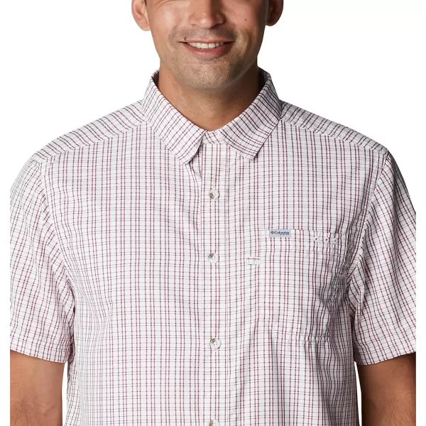 imageColumbia Mens Super Slack Tide Camp ShirtRed Jasper Gulf Grid