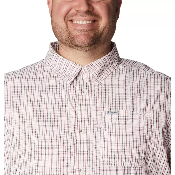 imageColumbia Mens Super Slack Tide Camp ShirtRed Jasper Gulf Grid