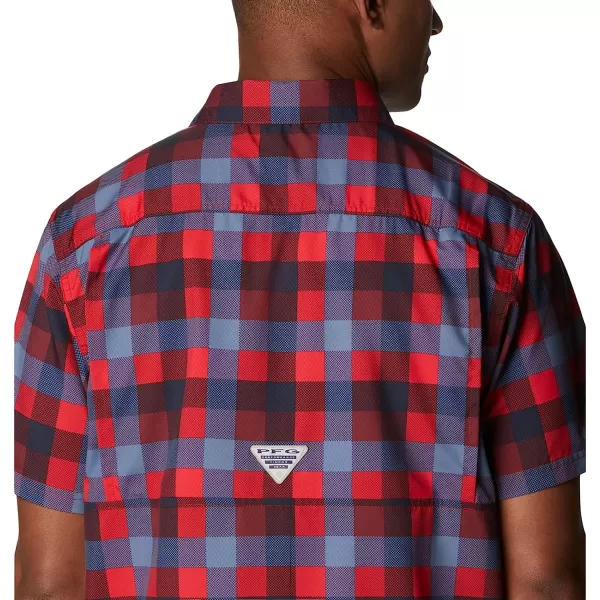 imageColumbia Mens Super Slack Tide Camp ShirtRed Jasper Multi Gingham