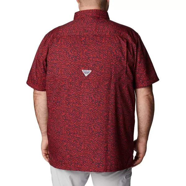 imageColumbia Mens Super Slack Tide Camp ShirtRed Spark Deepsea Medley