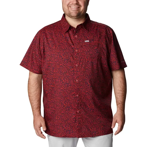 imageColumbia Mens Super Slack Tide Camp ShirtRed Spark Deepsea Medley