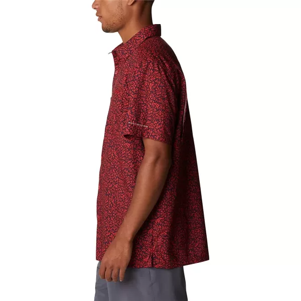 imageColumbia Mens Super Slack Tide Camp ShirtRed Spark Deepsea Medley