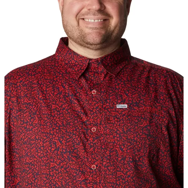 imageColumbia Mens Super Slack Tide Camp ShirtRed Spark Deepsea Medley