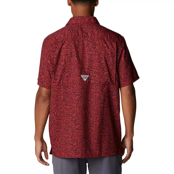 imageColumbia Mens Super Slack Tide Camp ShirtRed Spark Deepsea Medley