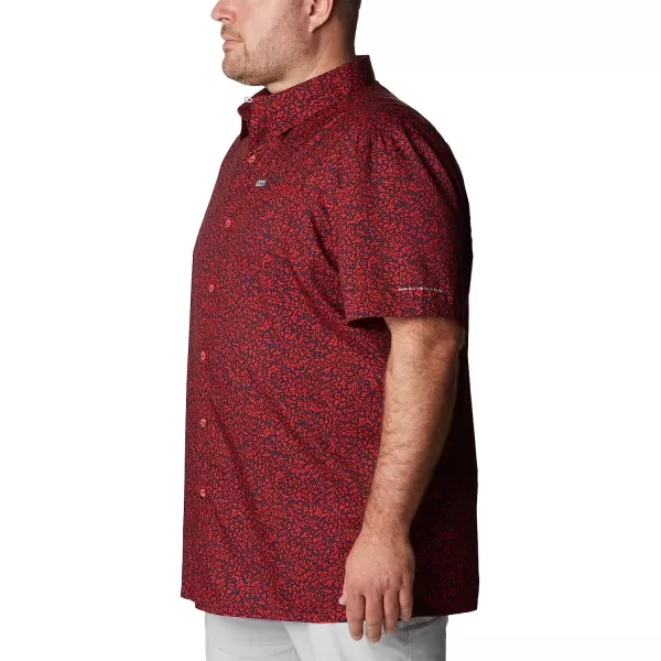 imageColumbia Mens Super Slack Tide Camp ShirtRed Spark Deepsea Medley