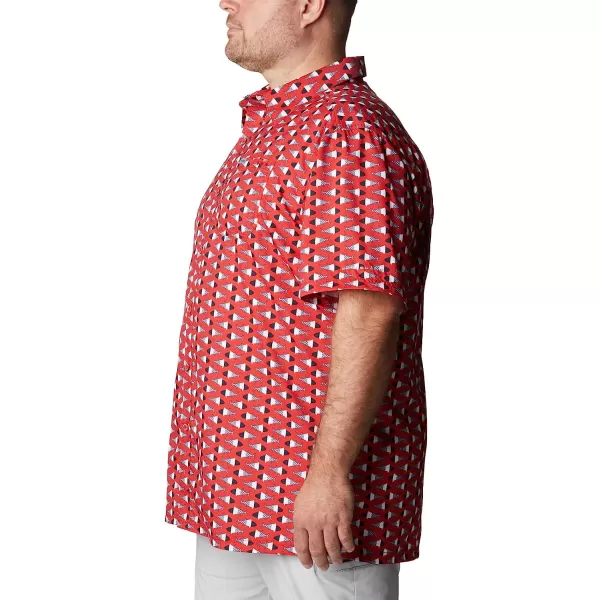 imageColumbia Mens Super Slack Tide Camp ShirtRed Spark Fish Bobber Print