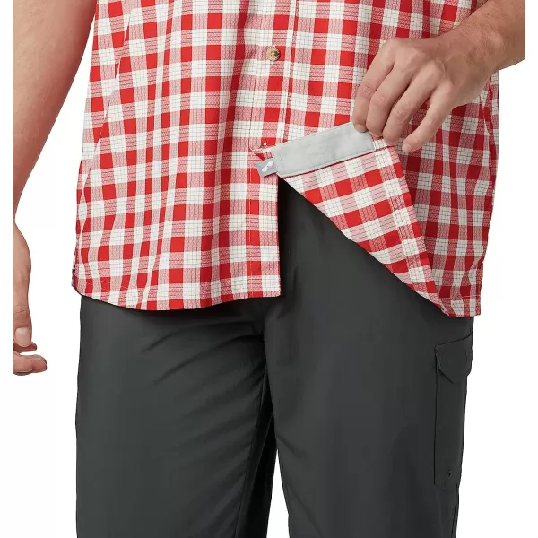 imageColumbia Mens Super Slack Tide Camp ShirtRed Spark Palaka Plaid