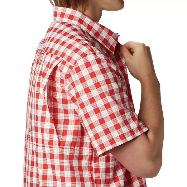 imageColumbia Mens Super Slack Tide Camp ShirtRed Spark Palaka Plaid