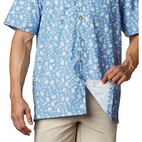 imageColumbia Mens Super Slack Tide Camp ShirtSkyler Marlin Palms Print