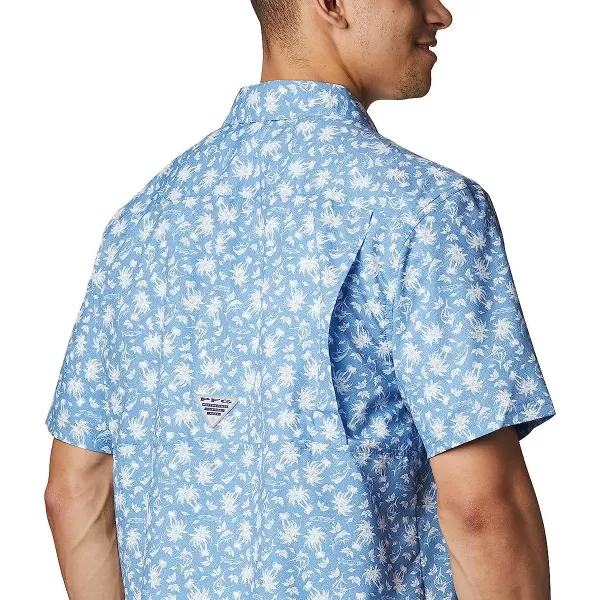 imageColumbia Mens Super Slack Tide Camp ShirtSkyler Marlin Palms Print