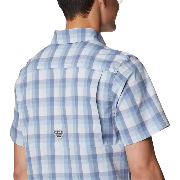 imageColumbia Mens Super Slack Tide Camp ShirtSoft Violet Mid Gingham