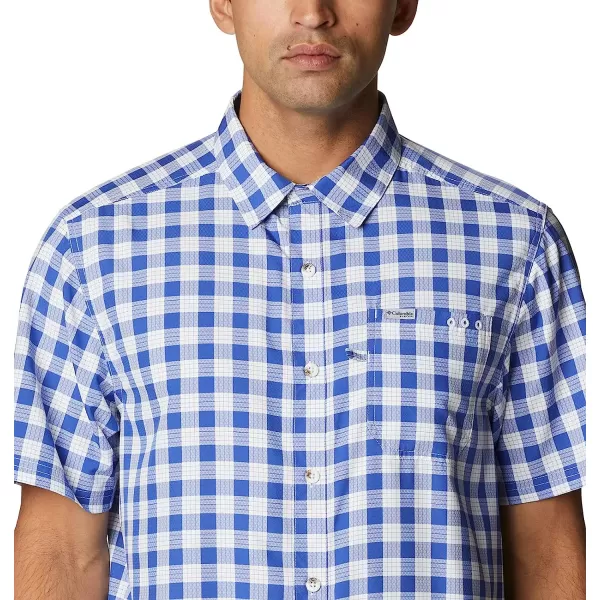 imageColumbia Mens Super Slack Tide Camp ShirtTanzanite Palaka Plaid