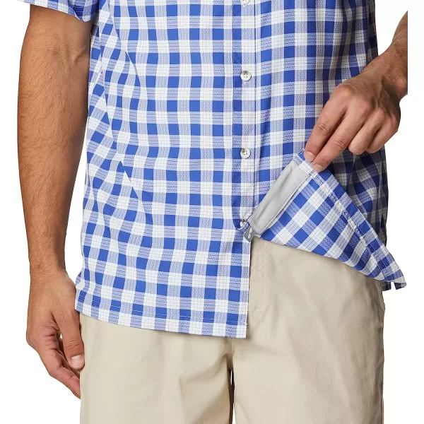 imageColumbia Mens Super Slack Tide Camp ShirtTanzanite Palaka Plaid