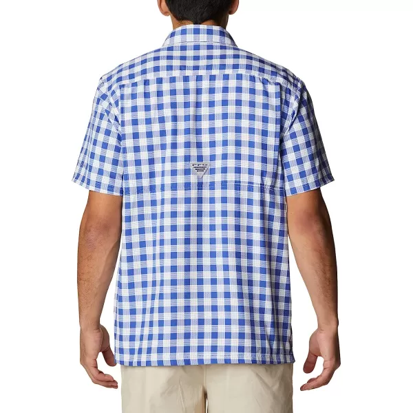 imageColumbia Mens Super Slack Tide Camp ShirtTanzanite Palaka Plaid