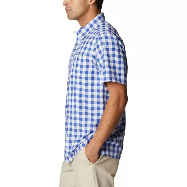 imageColumbia Mens Super Slack Tide Camp ShirtTanzanite Palaka Plaid