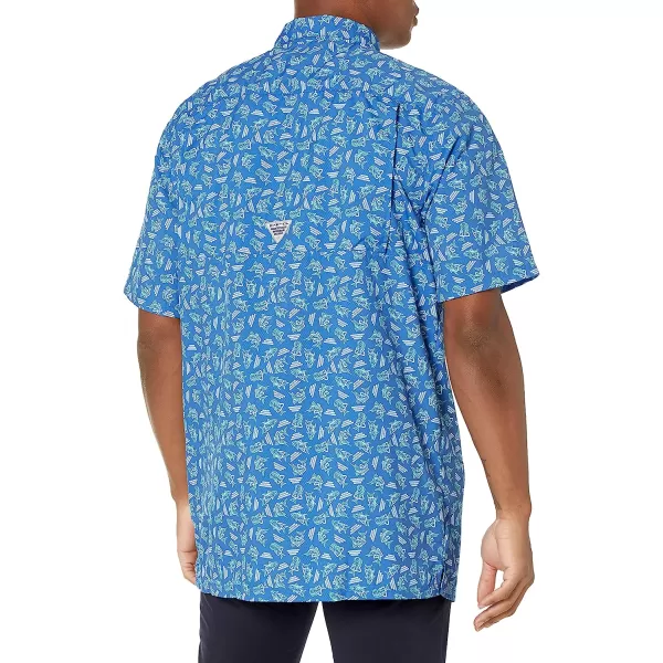 imageColumbia Mens Super Slack Tide Camp ShirtVivid Blue Triangler