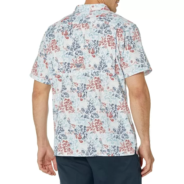 imageColumbia Mens Super Slack Tide Camp ShirtWhite Deep Sea Dash