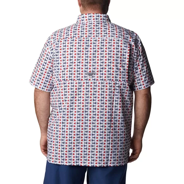 imageColumbia Mens Super Slack Tide Camp ShirtWhite Fish Bobber Print
