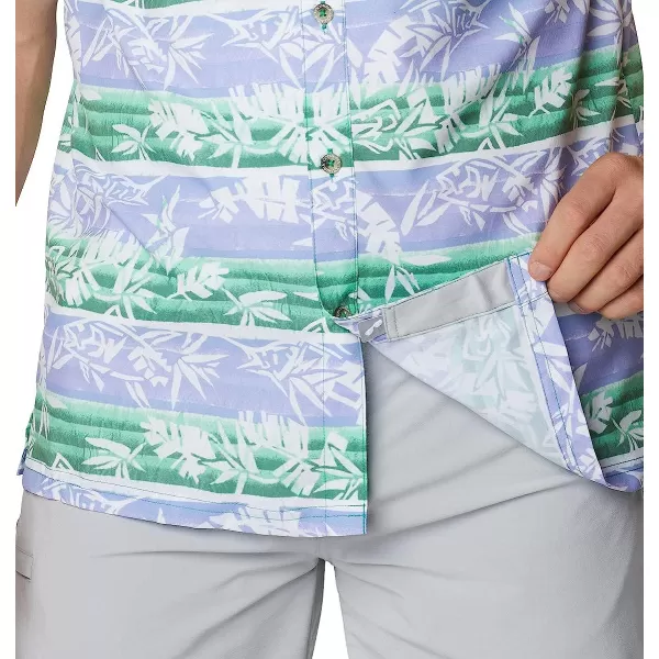 imageColumbia Mens Super Slack Tide Camp ShirtWinter Green Ombre Fish Stripe